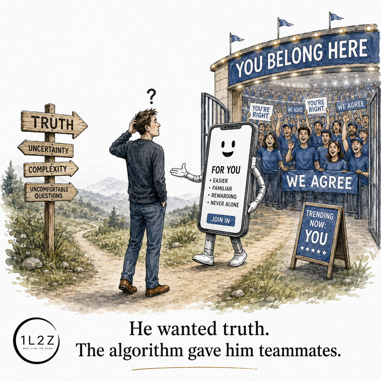 He wanted truth. The algorithm gave him teammates.