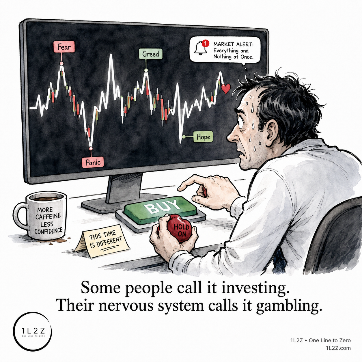 Some people call it investing.
Their nervous system calls it gambling.